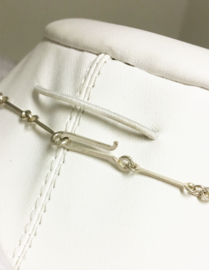 Lapponia Zilveren Schakel Collier met Hanger - 40 cm