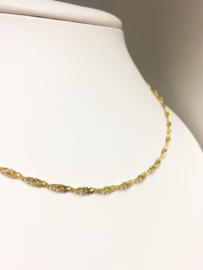 14 K Gouden Draai Collier - 42 cm / 4,05 g