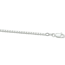 Gerhodineerd 925 Zilveren Venetiaans Schakel Ketting - 60 cm