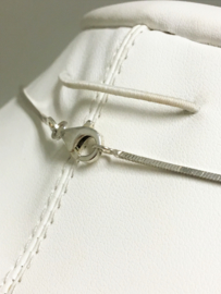 Zilveren Knoop Collier (vierkant) - 45 cm