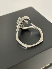 18 K Gouden Fantasie Design Ring 0.30 Crt Briljant Geslepen Diamant