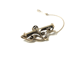 Antiek Gouden Broche Roosgeslepen Diamanten - ca 1900