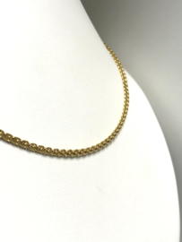 14 K Gouden Fantasie Schakel Collier - 45 cm