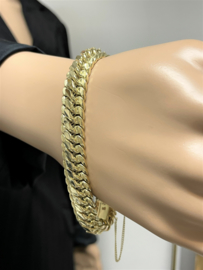 Vintage 14 K Gouden Schakel Armband - 19 cm / 22,55 g / 1,2 cm