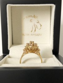 18 Karaat Gouden Rozet Ring 0.70 ct Briljant Geslepen Diamant H/I - VS
