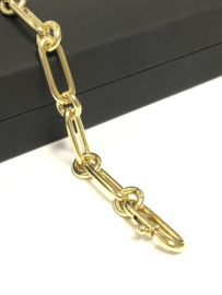 14 K Gouden Anker Schakel Armband - 22 cm / 20,2 g