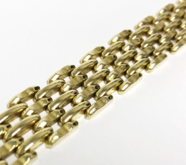 14 K Gouden Schakel Armband (7-rijig) - 20 cm / 27,05 g