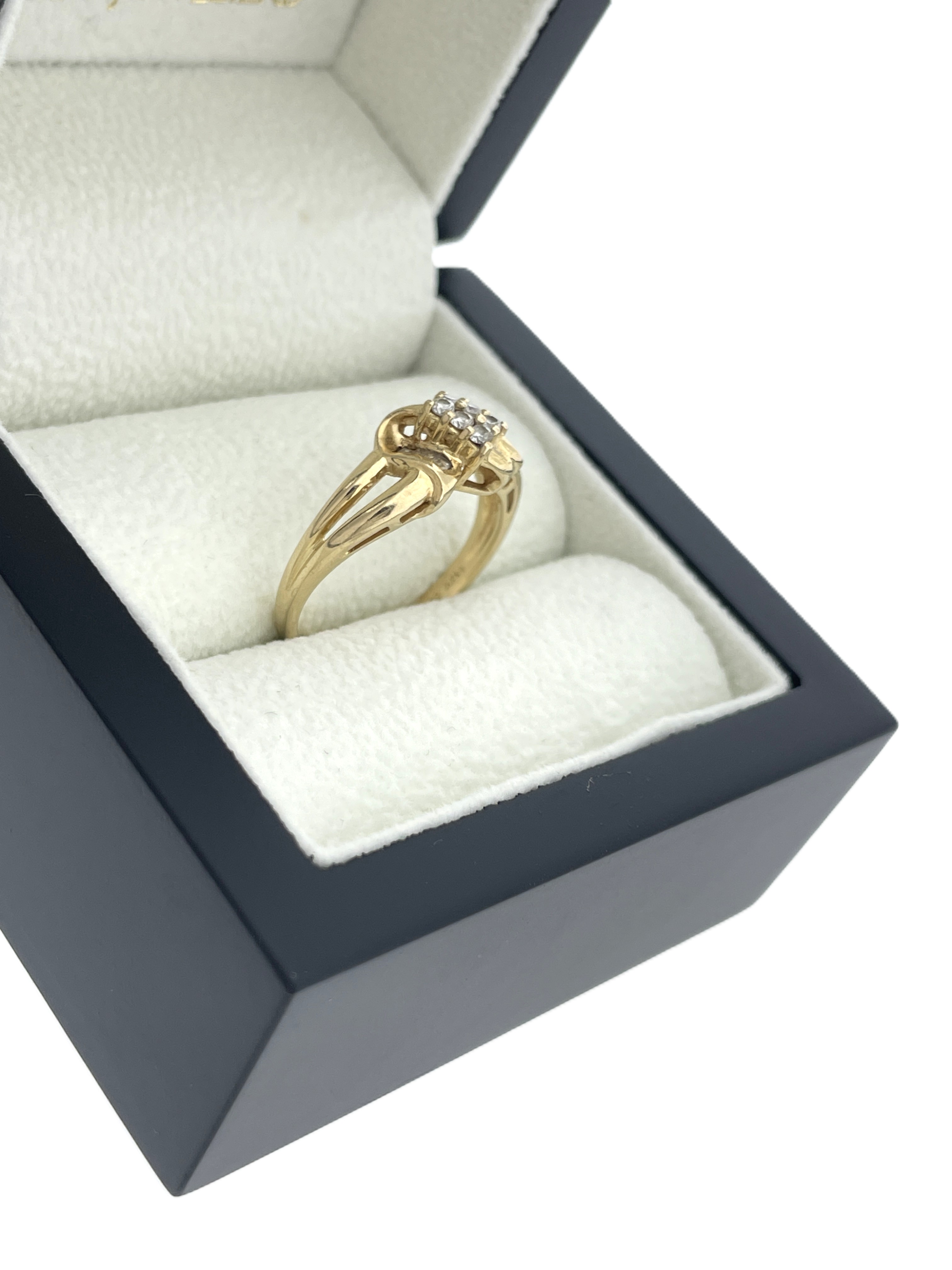 14 Karaat Gouden Strik Ring 0.40 ct Diamant H/SI