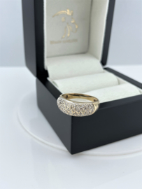 9 Karaat Bandring ca 0.20 ct Briljant Geslepen Diamant H/SI
