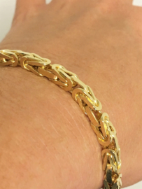 18 K Massief Gouden Heren Konings Armband - 25 cm / 44,61 g