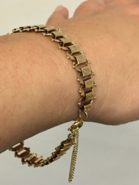 14 K Antiek Handvervaardigd Gouden Schakel Armband - 21 cm / 16,25 g