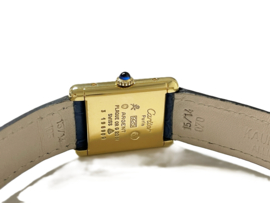 Must de Cartier Tank Lapis Lazuli Dial Dames Polshorloge - Denim Blue Strap