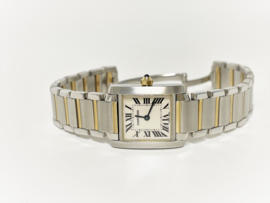Cartier Tank Francaise Staal / Goud  Model 2384 Quartz - Full Set