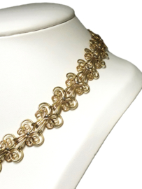 Antiek Handvervaardigd Tricolor Gouden Collier Jaren '30 - 54,97 g / 45 cm