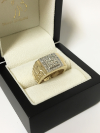 14 K Gouden Heren Rolex Ring 0.50 crt Briljantgeslepen Diamant - 9,35 g