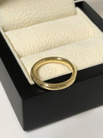 18 K Massief Gouden Bijzet Ring Bandring (glad / bol)