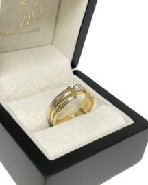 Aller Spanninga 14 Karaat Gouden Bandring 0.25 ct Diamant G-VVS