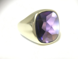 14 K Gouden Heren Ring Cabochon Geslepen Amethyst