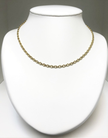 Antiek Vintage 14 K Gouden Gravé Collier 42,5 cm / 11,34 g / 4,3 mm