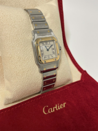 Cartier Santos Galbée Lady Quartz Staal Goud - Model 166930 Incl Garantie