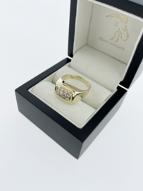 14 Karaat Gouden Heren Ring 0.35 ct Briljant Geslepen Diamant H / VS-SI