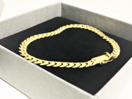 18 K Massief Gouden Gourmet Schakel Armband - 19cm / 15,8 g