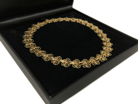 Antiek Handvervaardigd Tricolor Gouden Collier Jaren '30 - 54,97 g / 45 cm