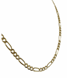 14 K Gouden Figaro Schakel Ketting - 55 cm / 15,14 g