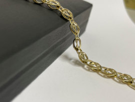Antiek Handvervaardigd 14 K Gouden Schakel Armband - 20 cm / 11,2 g
