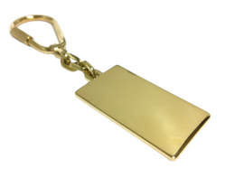 18 K Massief Gouden Plaat Sleutelhanger - 25,25 g