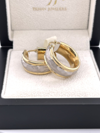18 Karaat Bicolor Gouden Creolen - 2 cm / 9 mm / 6.3 g
