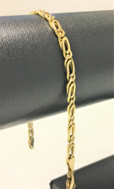 14 K Gouden Valkoog Schakel Armband - 21 cm / 11,55 g