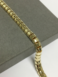 Vintage 14 K Gouden (Bolle) Schakel Armband - 19 cm / 18,05 g