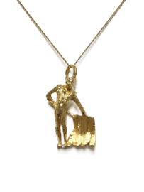14 K Gouden Ketting Hanger Matador De Toros / Stierenvechter