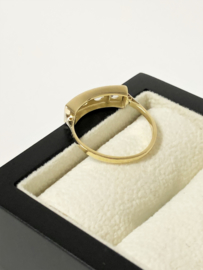 Antiek 18 K Gouden Ring Roosgeslepen Diamant - 0.20 crt
