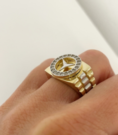 14 Karaat Gouden Mercedes Ring Heren - 9,5 g