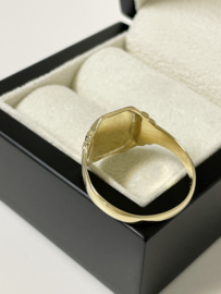 Handvervaardigd 14 K Antiek Gouden Zegelring Monogram A/M