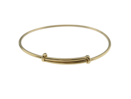 14 K Gouden Slaven Armband Verend Rond - 3 mm / 60 mm