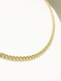 14 K Massief Gouden Gourmet Schakel Ketting  - 23,2 / 55 cm