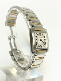 Cartier Tank Francaise Staal / Goud Model 2384 Quartz - Full Set