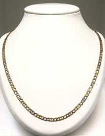 14 K Bicolor Gouden Rolex Schakel Ketting - 64 cm / 28,75 g