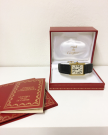 Cartier  Vermeil Tank Quartz Inclusief Doos en Certificaat  - Dames Polshorloge