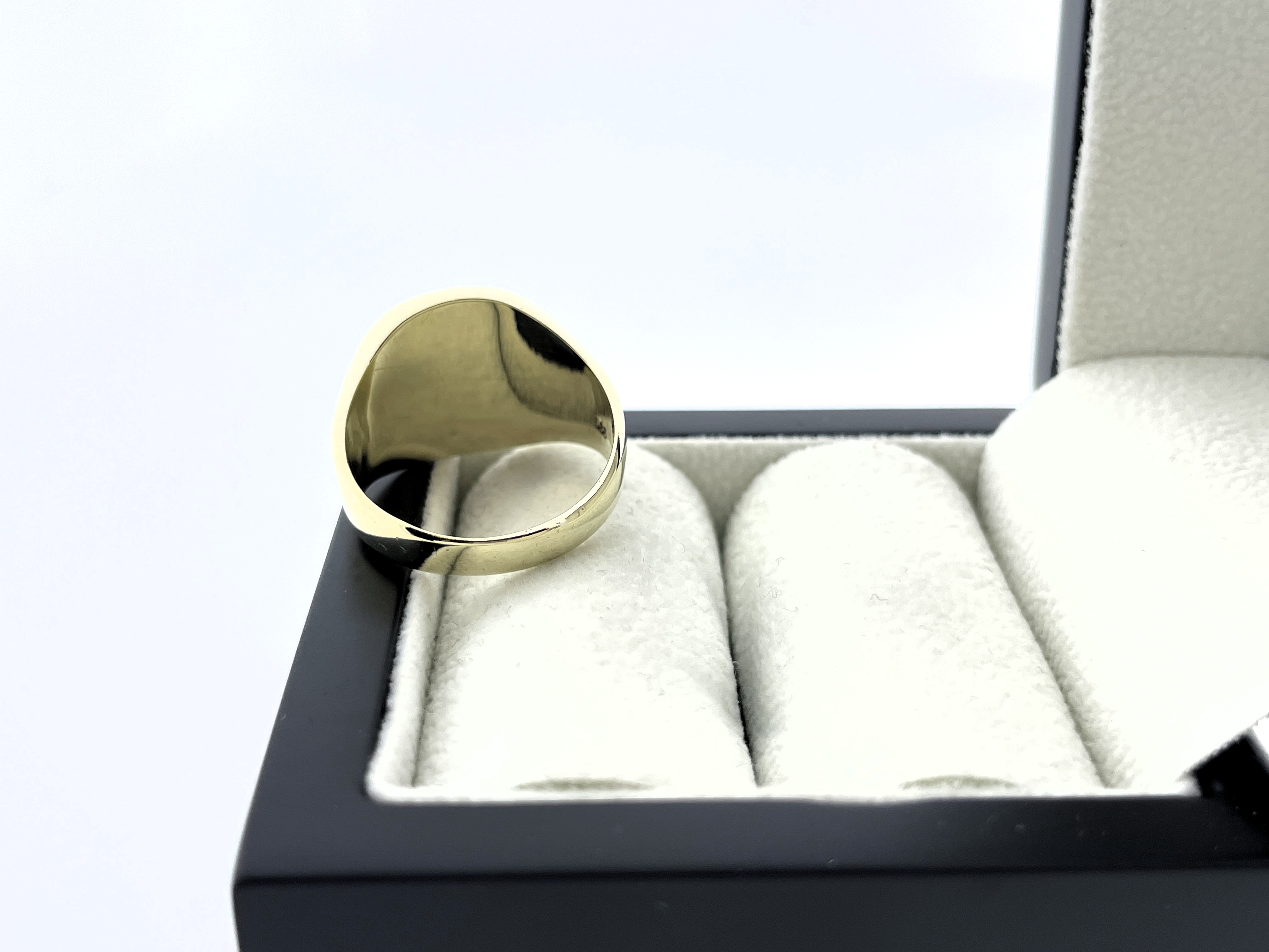 14 Karaat Gouden Heren Zegelring Onyx Klassiek Model