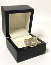 14 K Bicolor Gouden Rolex Mercedes Heren Ring - 9,6 g