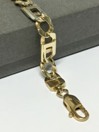 14 K Bicolor Gouden Rolex Schakel Armband - 22,5 cm / 22,6 g