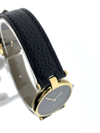1986s Ladies Cartier 'Must de' Ronde Black Dial Vendome  Vermeil - Full set / 2 Jaar Cartier Garantie