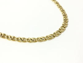 18 K Gouden Valkoog Schakel Ketting - 53 cm / 18,2 g