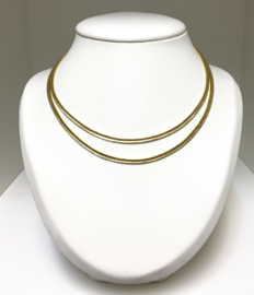 18 K Gouden Dubbel Omega Collier -  45 cm / 44,22 g