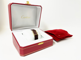 Cartier Must de Cartier Tank Midsize Quartz - Burgundy Red Lacquer / Wijn Rood