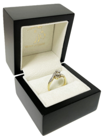 Gouden Slagring Toi et Moi 0.46 ct Briljant Geslepen Diamant D/IF